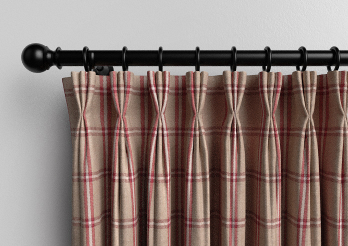 Applecross, Cranberry - Made to Measure Curtains - Image 11